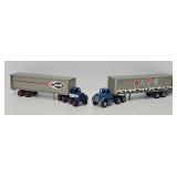 (2) Early Winross 1:64 Die Cast Promo Trucks