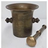 Antique Spun  Bronze Mortar & Pestle