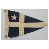 Antique Yacht Club Star Brand Wool Bunting Burgee