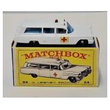 1965 Matchbox #54B-2 S&S Cadillac Ambulance (MIB)