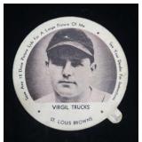 1953 Virgil Trucks Dixie Cup Lid