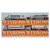 (4) c1988 Winross Die Cast Promo Tractor Trailers
