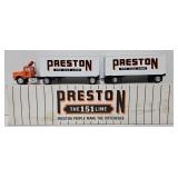 Tonkin 1:53 Diecast Preston Tractor & Dbl Trailer