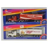 (2) Siku Eurobuilt 1:55 Die Cast Tractor Trailers