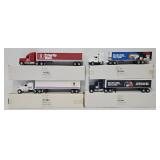 (4) Ertl US Mail Promo Die Cast Tractor Trailers
