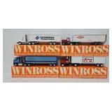 (4) Winross Trucking co. Promo Tractor Trailers