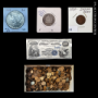 COINS, CURRENCY, GOLD, SILVER & JEWELRY