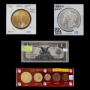 COINS, CURRENCY, GOLD, SILVER & JEWELRY