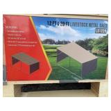 New 12X20 Metal Livestock Shed