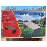 New 12X20 Metal Livestock Shed