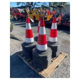 New Skid Lot Of (40) High Visible Safety Cones