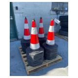 New Skid Lot Of (40) High Visible Safety Cones