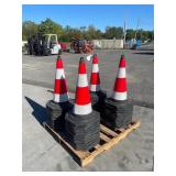 New Skid Lot Of (40) High Visible Safety Cones