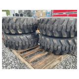 New Set Of (4) 12-16.5 Skid Loader Tires W/ Rims