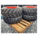 New Set Of (4) 10-16.5 Skid Loader Tires W/ Rims