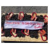New Skid Lot Of 5/16" Double Chain Slings