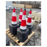 New Skid Lot Of (50) PCS 28" Traffic Cones W/Base