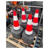 New Skid Lot Of (40) PCS 28" Traffic Cones W/Base