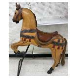 Metal & Wood Hand Painted Carousel Horse