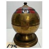 Vintage Brass Roulette Wheel Cigarette Dispenser