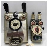 (2) Boss Brown/Mark Brown Whimisical Clocks