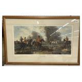 1852 Hand Colored Fox Hunting Engraving