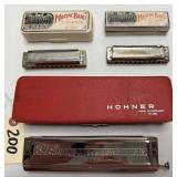 (3) Vintage Hohner Harmonicas in Boxes