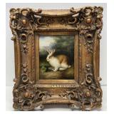 Brown & White Rabbit Glicee Print Signed Preston