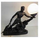 Vintage Greek God Sisyphus Table Lamp