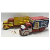 (2) Marx Trucks - Stake Truck/Toy Town Express