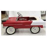 Metal Pedal Car - Red/White Convertible