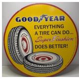 2-Sided 1949 Goodyear Tire Porcelain Sign