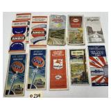 Lot of Vintage Gas Station Advertising Road Maps