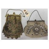 Whiting & Davis Enamel Mesh Purse / Beaded Bag