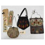 Vintage Beaded Purses and NOS Hatpins