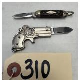 (2) Miniature Pocket Knives - Scout & Derringer