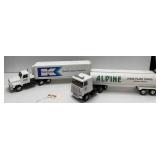 (2) Ertl Pressed Steel Trucks - Kemps & Alpine