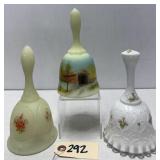 (3) Fenton Bells - Custard Covered Bridge ++