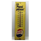 Pepsi-Cola Metal Advertising Thermometer M-165
