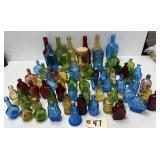 65pc Wheaton Glass Bottle Lot - Blue Coffin RIP +