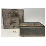 (2) Vintage Metal Egg Crates - Protecto/Hoeft