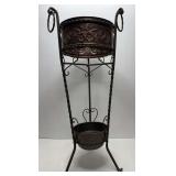 Copper & Wrought Iron Umbrella or Plant Stand