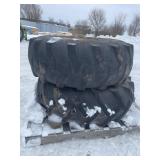 (2) Used 16.9-24 Tractor Tires W/ Rims