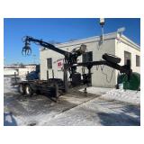 2000 Hudson 22' Gooseneck Trailer W/ Log Loader