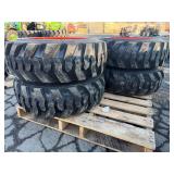 New Set Of (4) 10-16.5 Skid Loader Tires W/ Rims