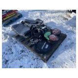 Skid Lot Of Mini Excavator Parts & Jumper Cables