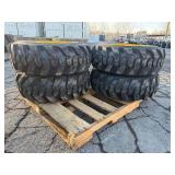 New Set Of (4) 10-16.5 Skid Loader Tires W/ Rims
