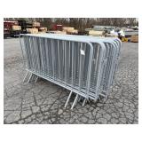 (15) New 80" Metal Barrier Fence
