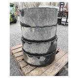 (4) Used Solid Flex Skid Loader Wheels