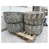 Used Set Of (4) Foam Filled Skid Loader Wheels